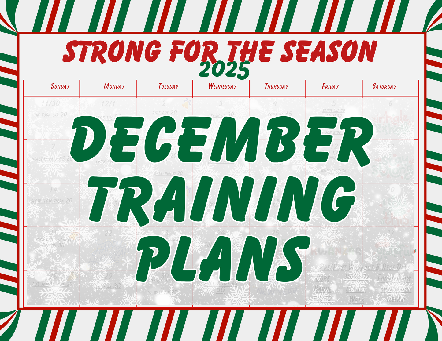 December Training Plan